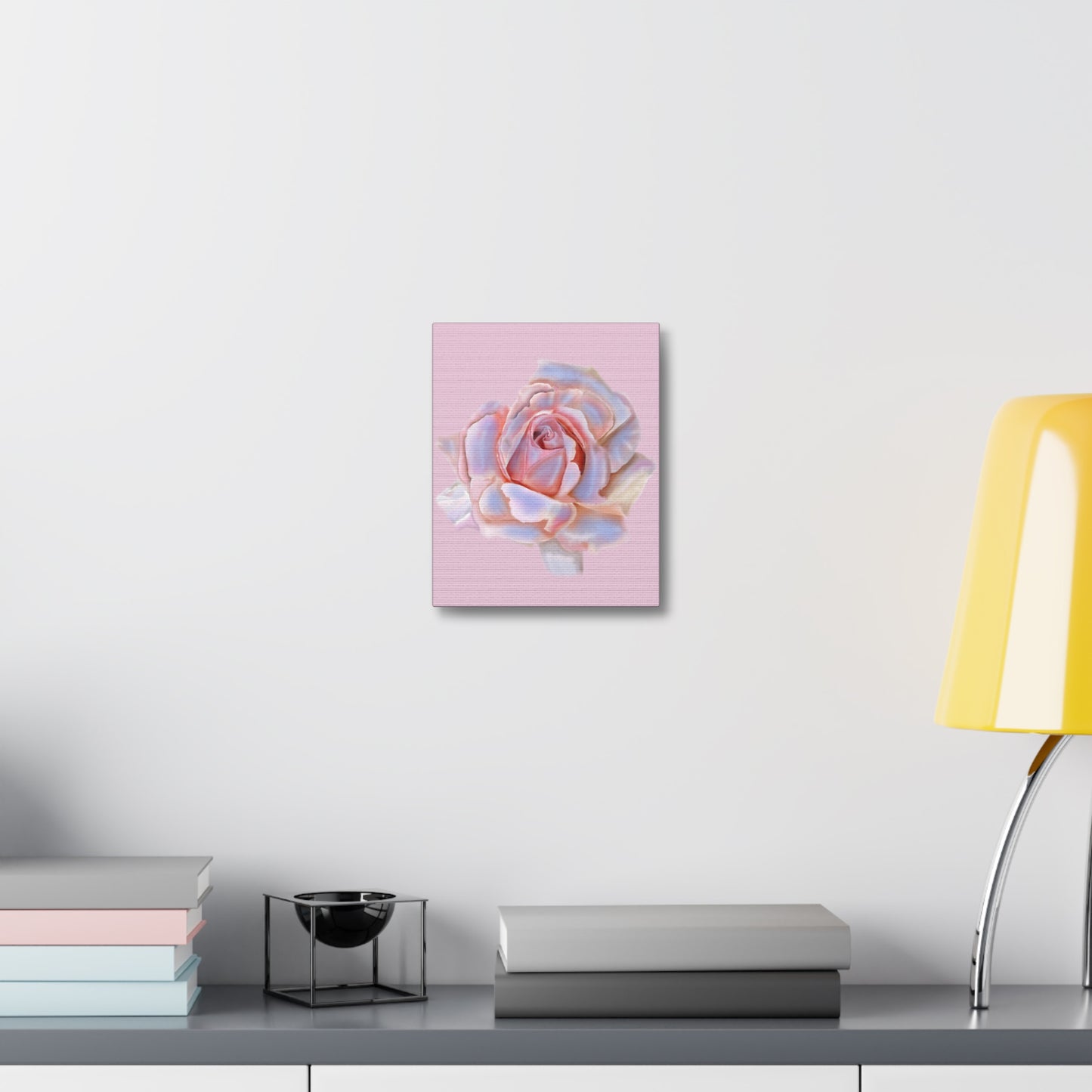 Champagne Rose Stretched Canvas