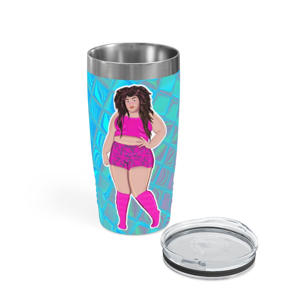 Plus Size Cutie Body Positive Plus Size Girl Ringneck Tumbler, 20oz