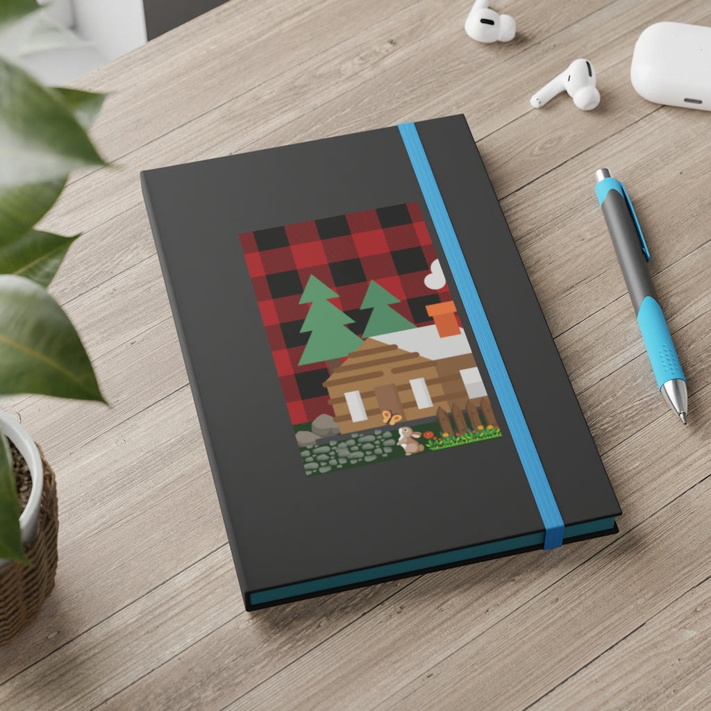 Cozy Cabin Lumber Jack Buffalo Plaid Aesthetic Color Contrast Notebook - Ruled