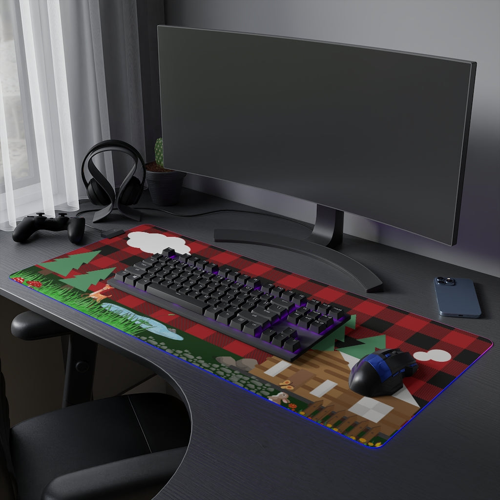 Cozy Cabin Lumber Jack Buffalo Plaid Aesthetic Gamer Mousepad