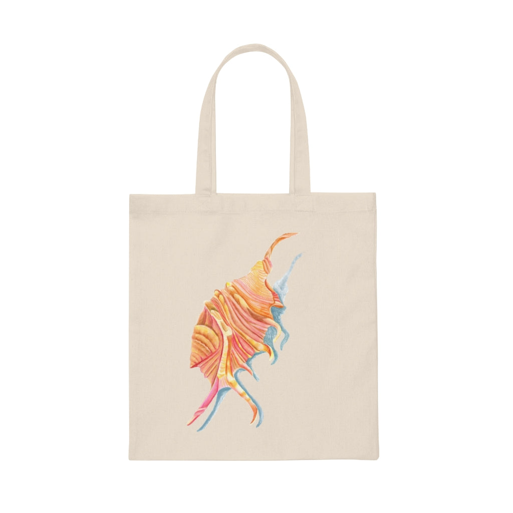 Georgia Beach Spiny Conch Shell  Canvas Tote Bag