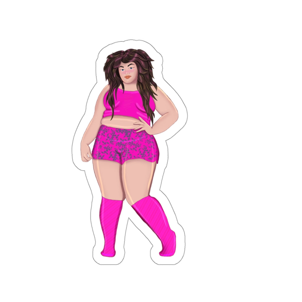 Plus Size Cutie Body Positivity Self Love Die-Cut Water Resistant Vinyl Stickers