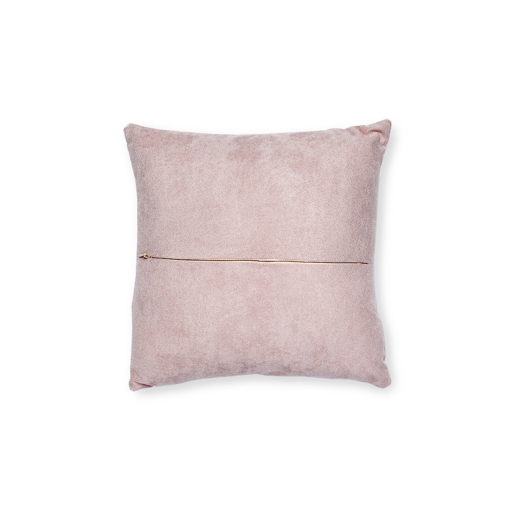 Vintage Rose Square Pillow - Pink Back