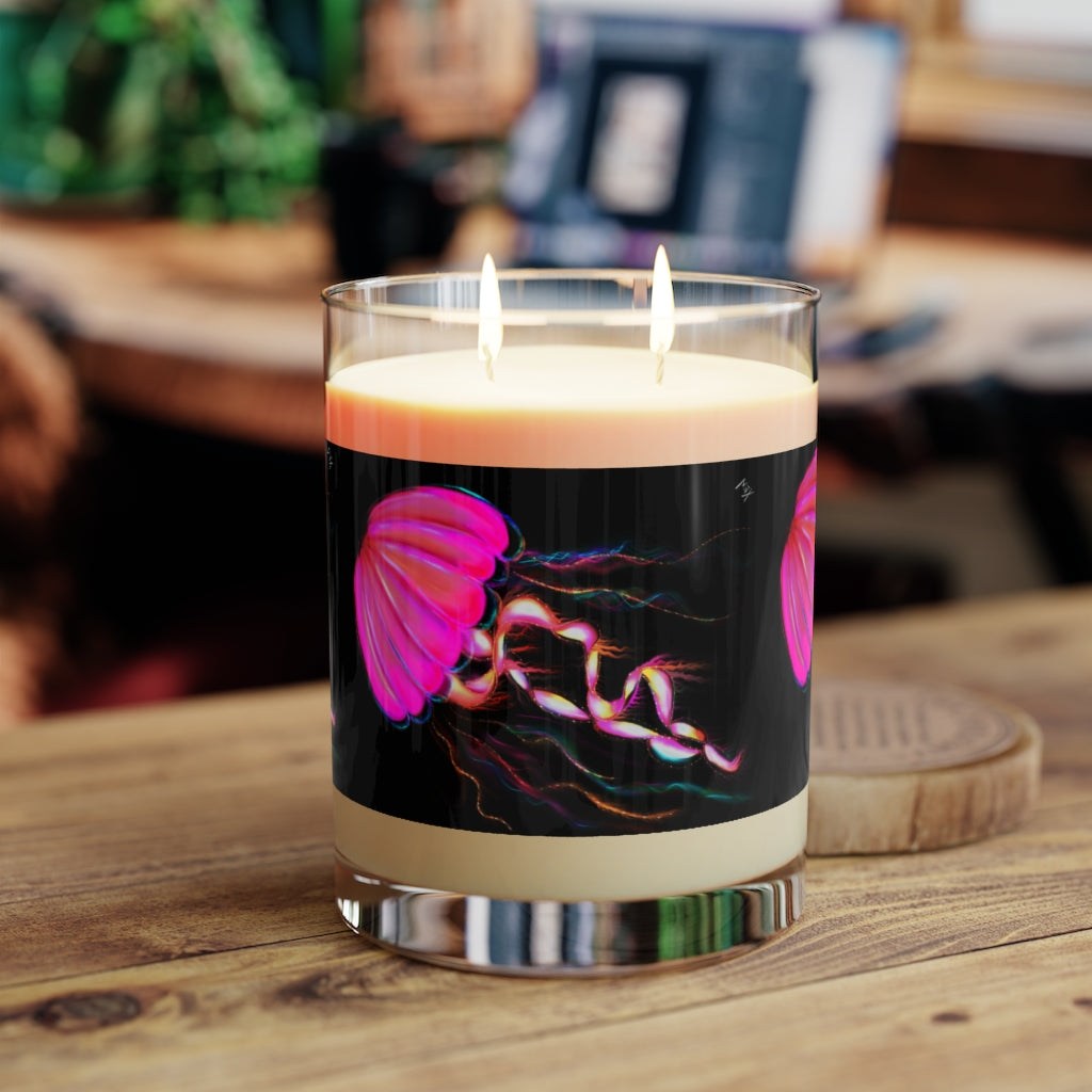 Neon Pink Electric Jellyfish - Scented Candle 11oz - choose from 3 different scents