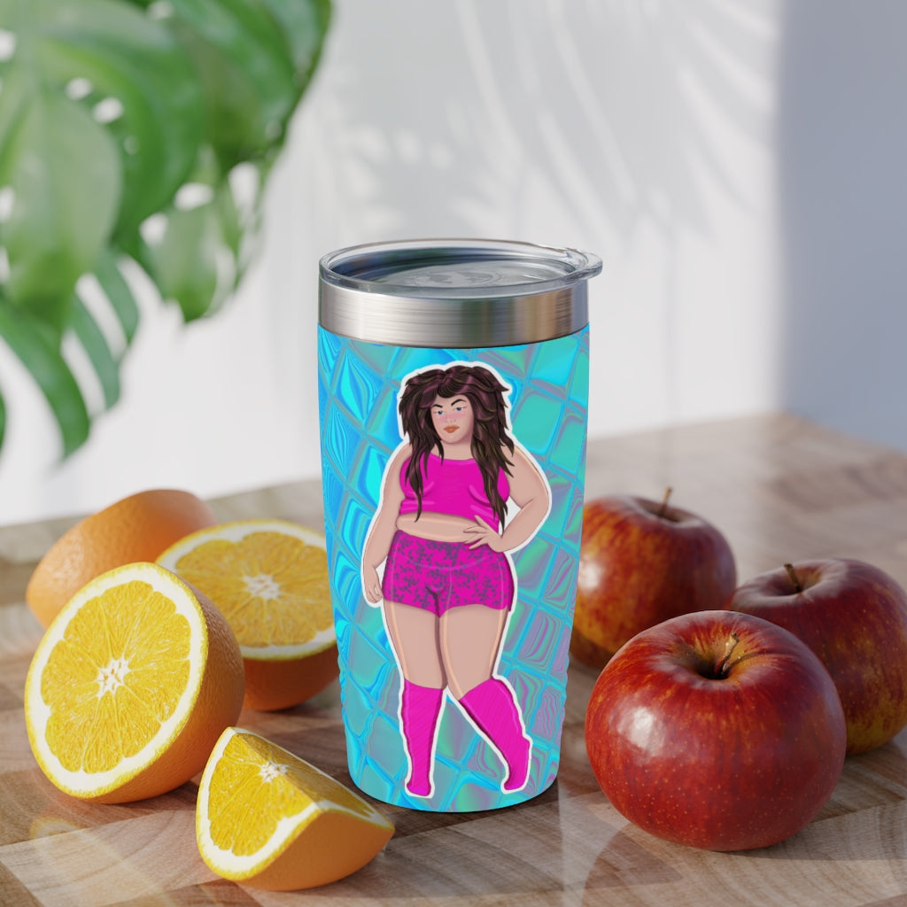 Plus Size Cutie Body Positive Plus Size Girl Ringneck Tumbler, 20oz