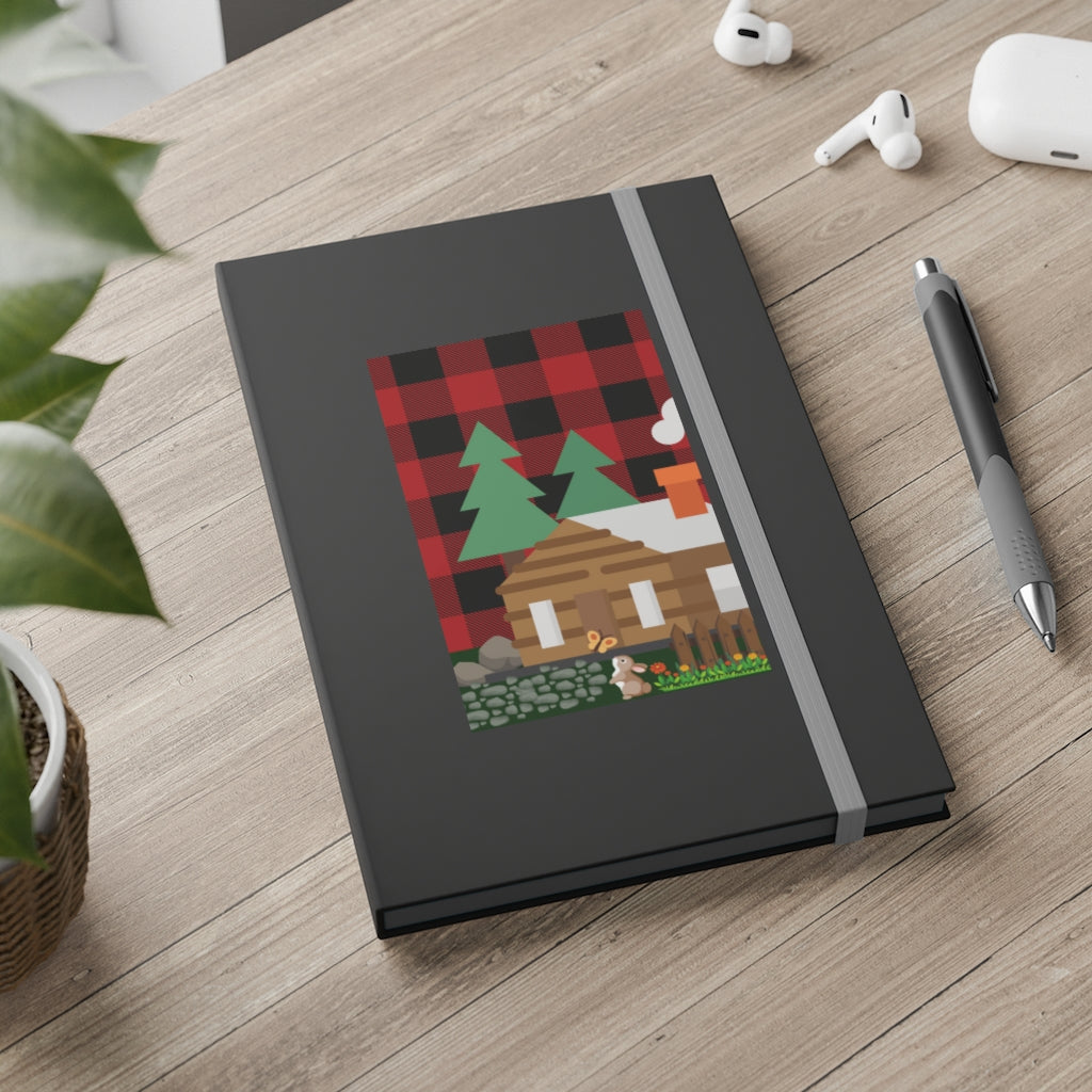 Cozy Cabin Lumber Jack Buffalo Plaid Aesthetic Color Contrast Notebook - Ruled