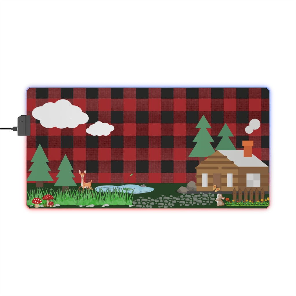 Cozy Cabin Lumber Jack Buffalo Plaid Aesthetic Gamer Mousepad