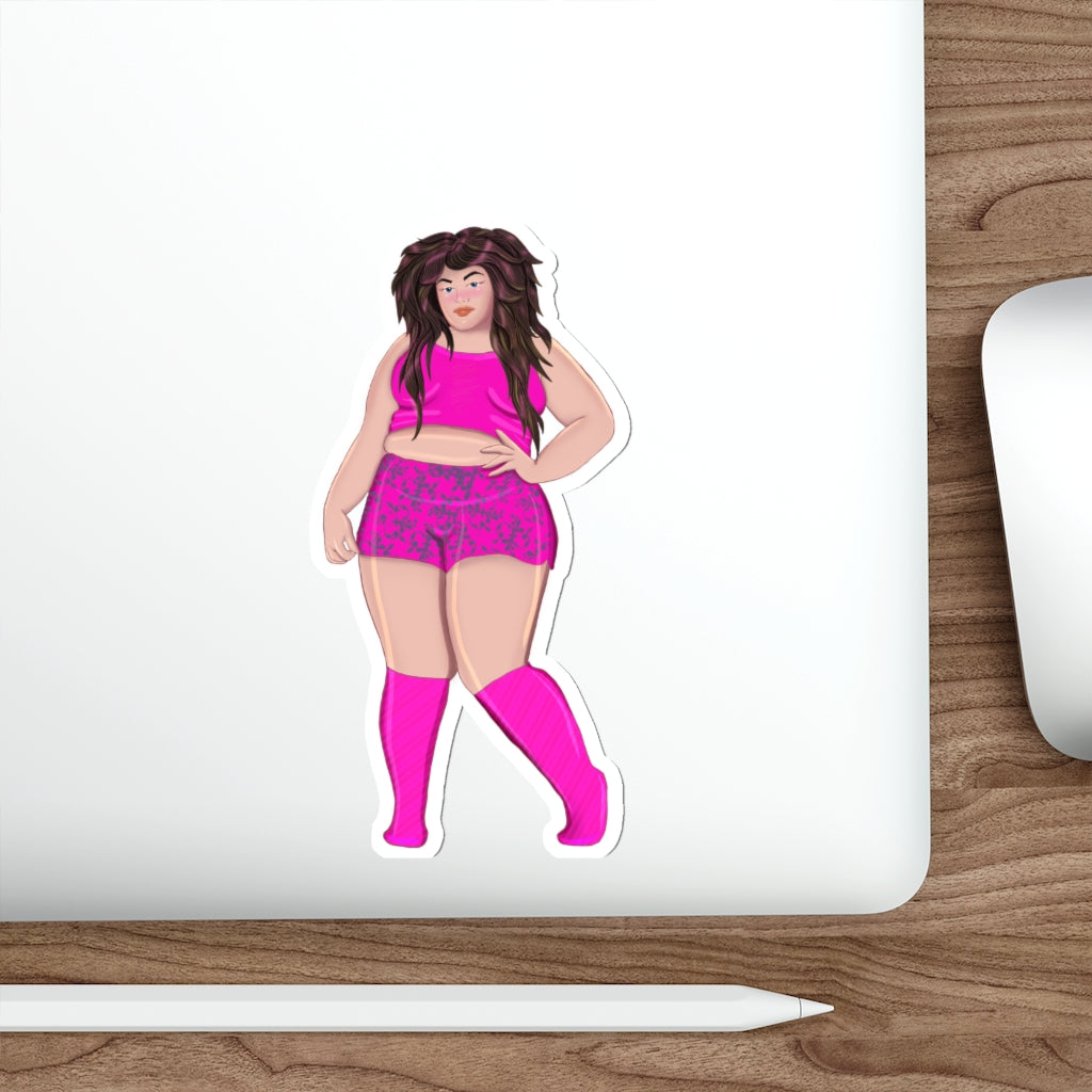 Plus Size Cutie Body Positivity Self Love Die-Cut Water Resistant Vinyl Stickers