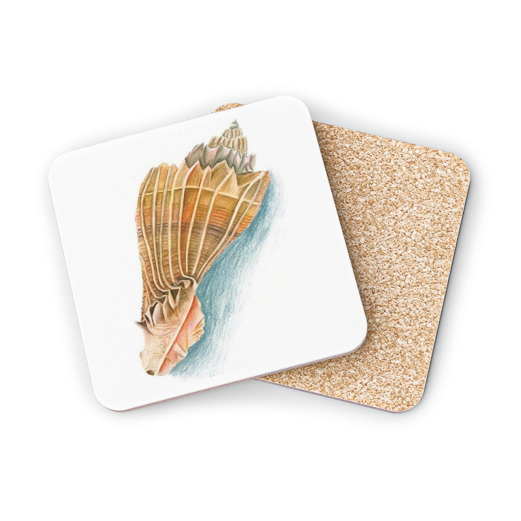 Georgia Beach Knobbed Whelk Shell Coasters