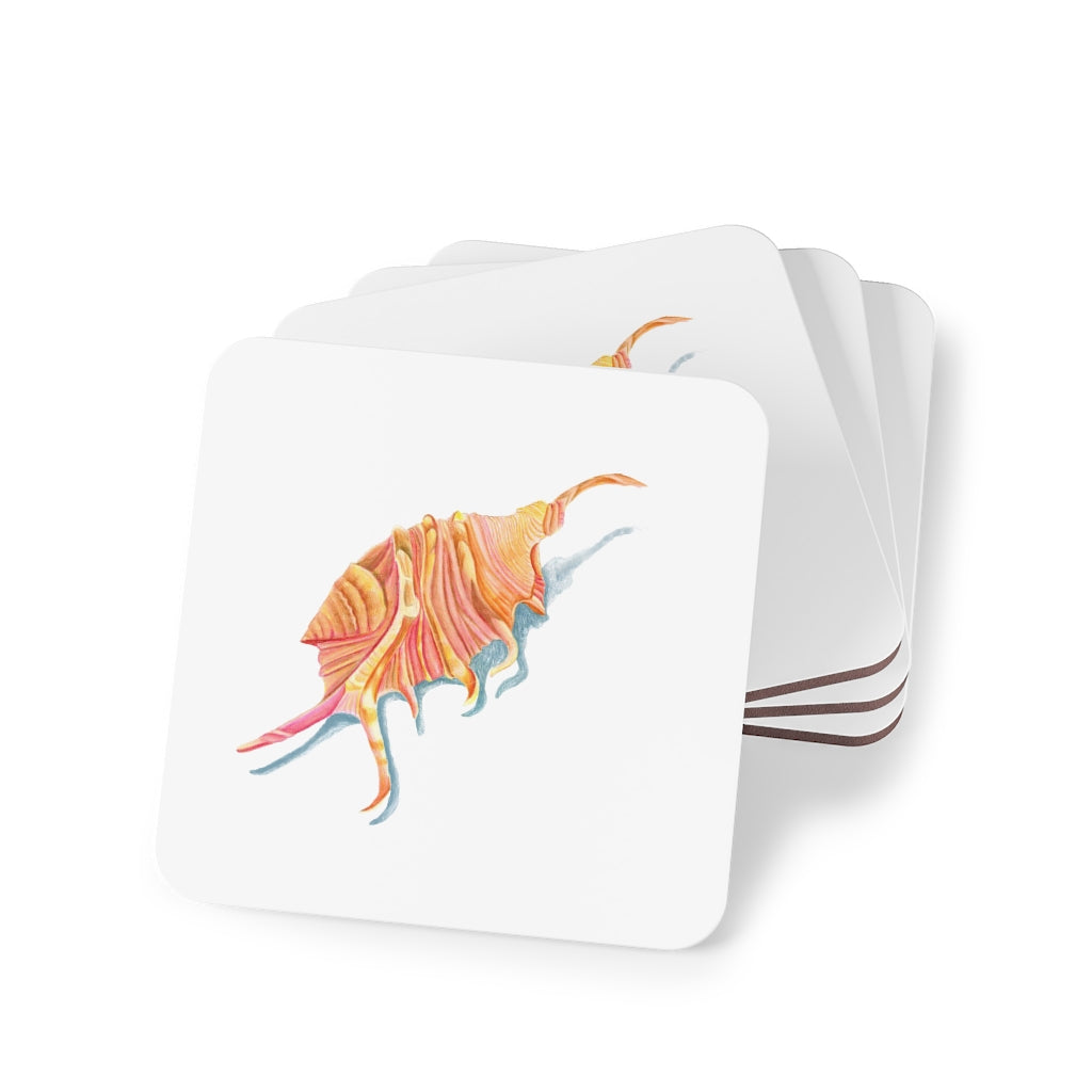 Georgia Beach Spiny Conch Shell Coasters