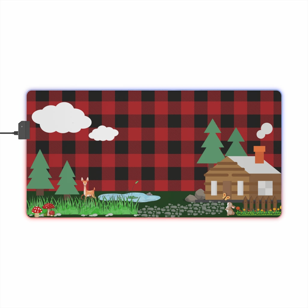 Cozy Cabin Lumber Jack Buffalo Plaid Aesthetic Gamer Mousepad