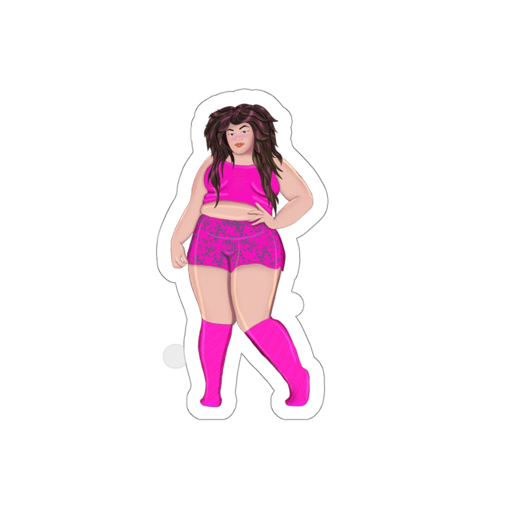 Plus Size Cutie Body Positivity Self Love Die-Cut Water Resistant Vinyl Stickers