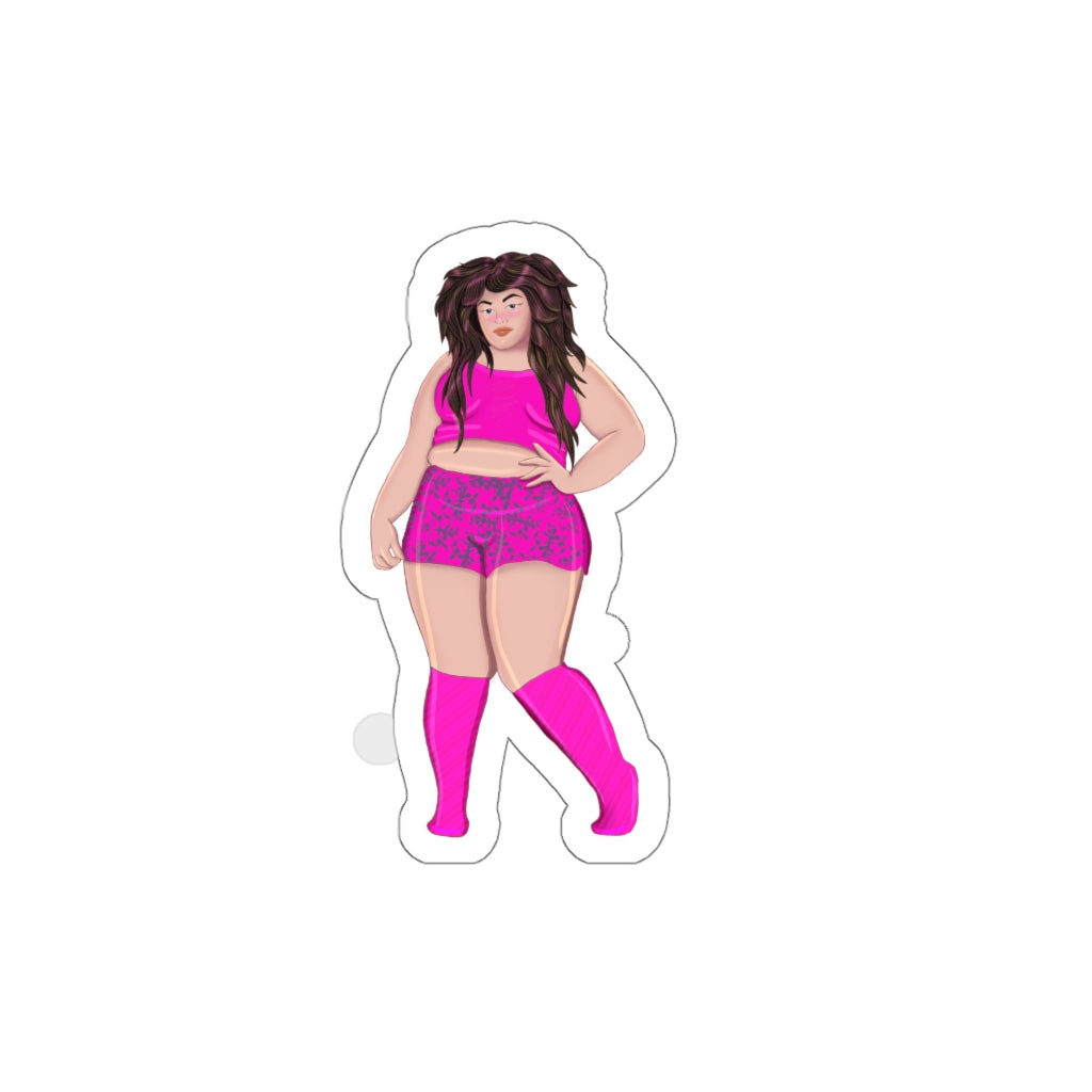 Plus Size Cutie Body Positivity Self Love Die-Cut Water Resistant Vinyl Stickers