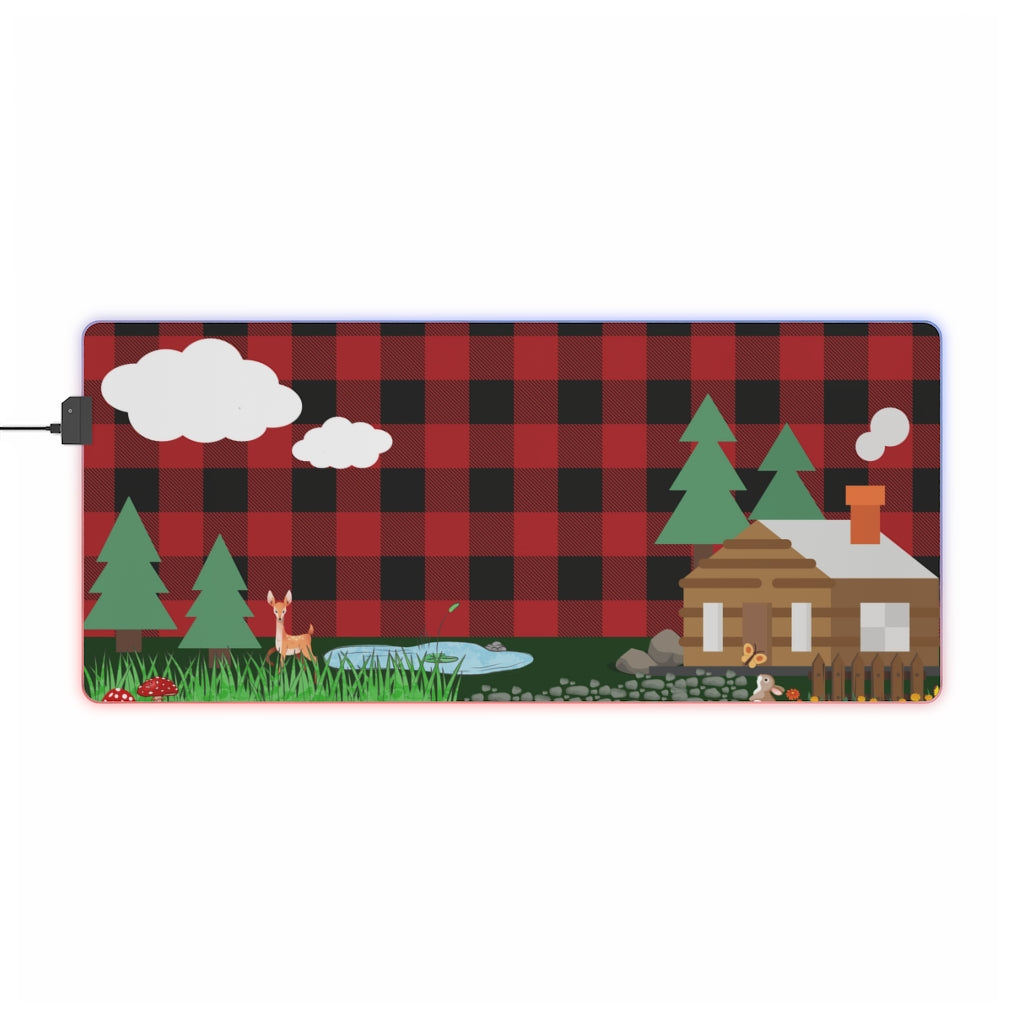 Cozy Cabin Lumber Jack Buffalo Plaid Aesthetic Gamer Mousepad