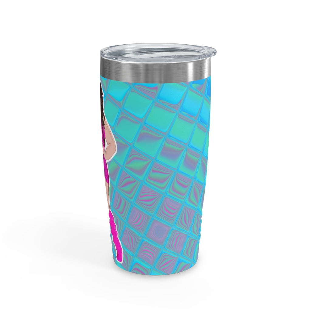 Plus Size Cutie Body Positive Plus Size Girl Ringneck Tumbler, 20oz