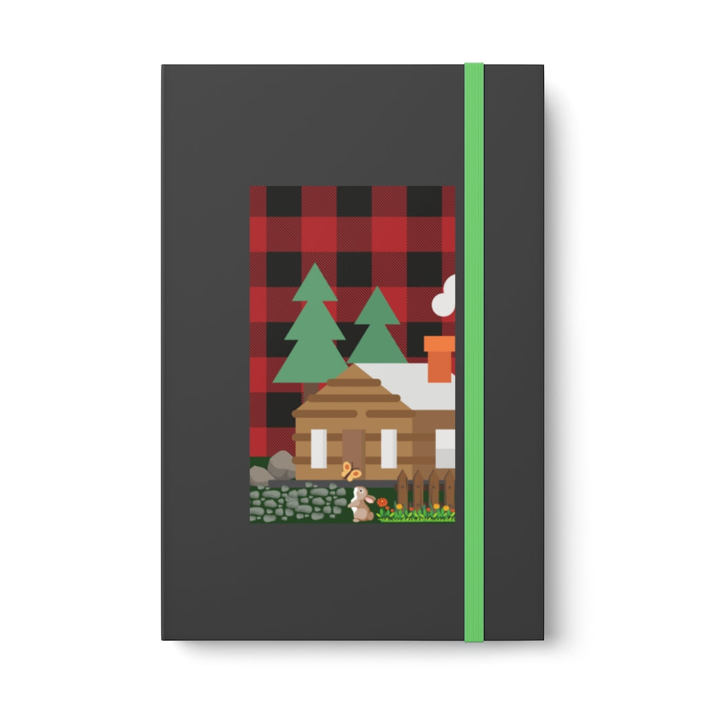 Cozy Cabin Lumber Jack Buffalo Plaid Aesthetic Color Contrast Notebook - Ruled