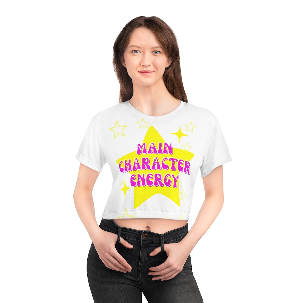 Main Character Energy Crop Top Tee