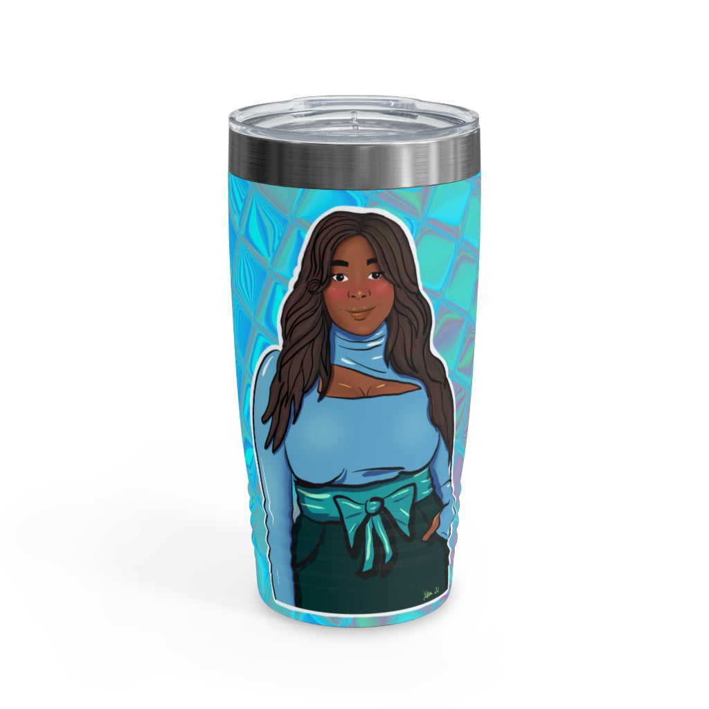 Plus Size Cutie Body Positive Plus Size Girl Ringneck Tumbler, 20oz