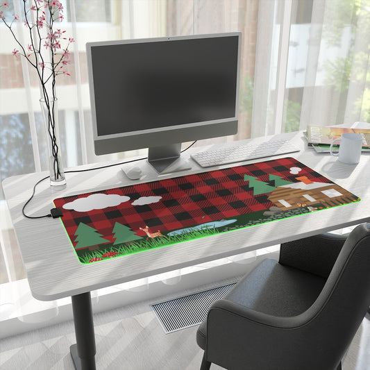 Cozy Cabin Lumber Jack Buffalo Plaid Aesthetic Gamer Mousepad