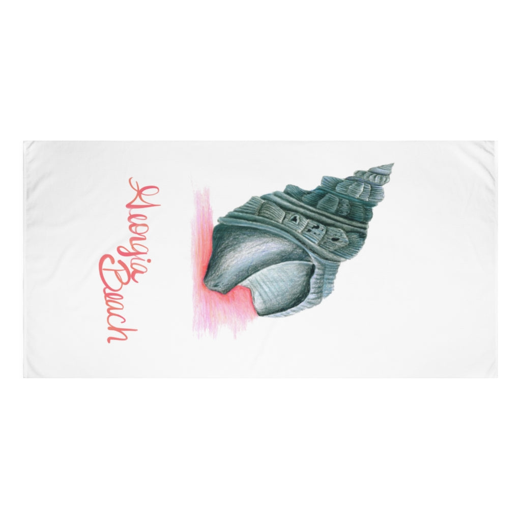 Georgia Beach Black Seashell Standard Beach Towel, 30x60