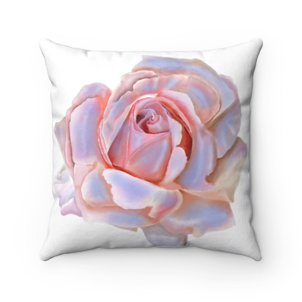 Champagne Rose Spun Polyester Square Pillow