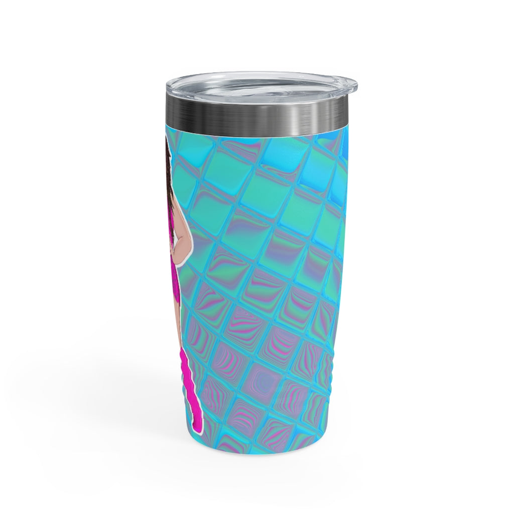 Plus Size Cutie Body Positive Plus Size Girl Ringneck Tumbler, 20oz