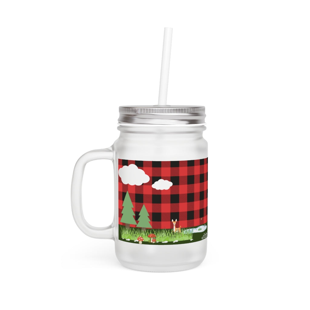 Cozy Cabin Lumber Jack Buffalo Plaid Aesthetic Mason Jar