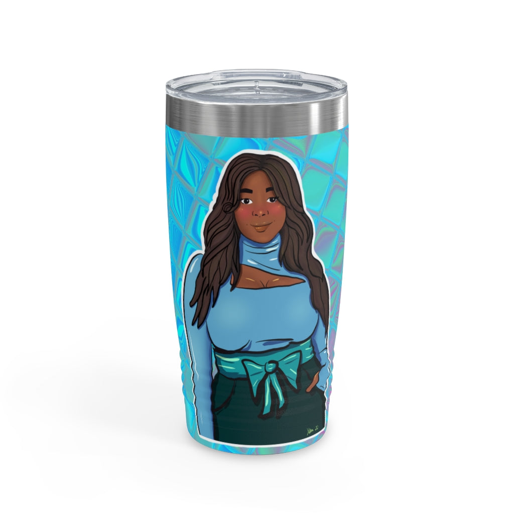 Plus Size Cutie Body Positive Plus Size Girl Ringneck Tumbler, 20oz