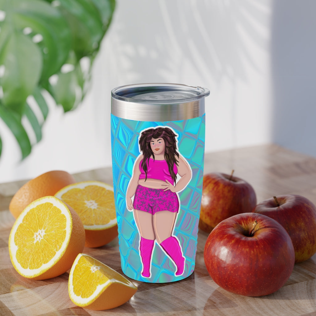 Plus Size Cutie Body Positive Plus Size Girl Ringneck Tumbler, 20oz