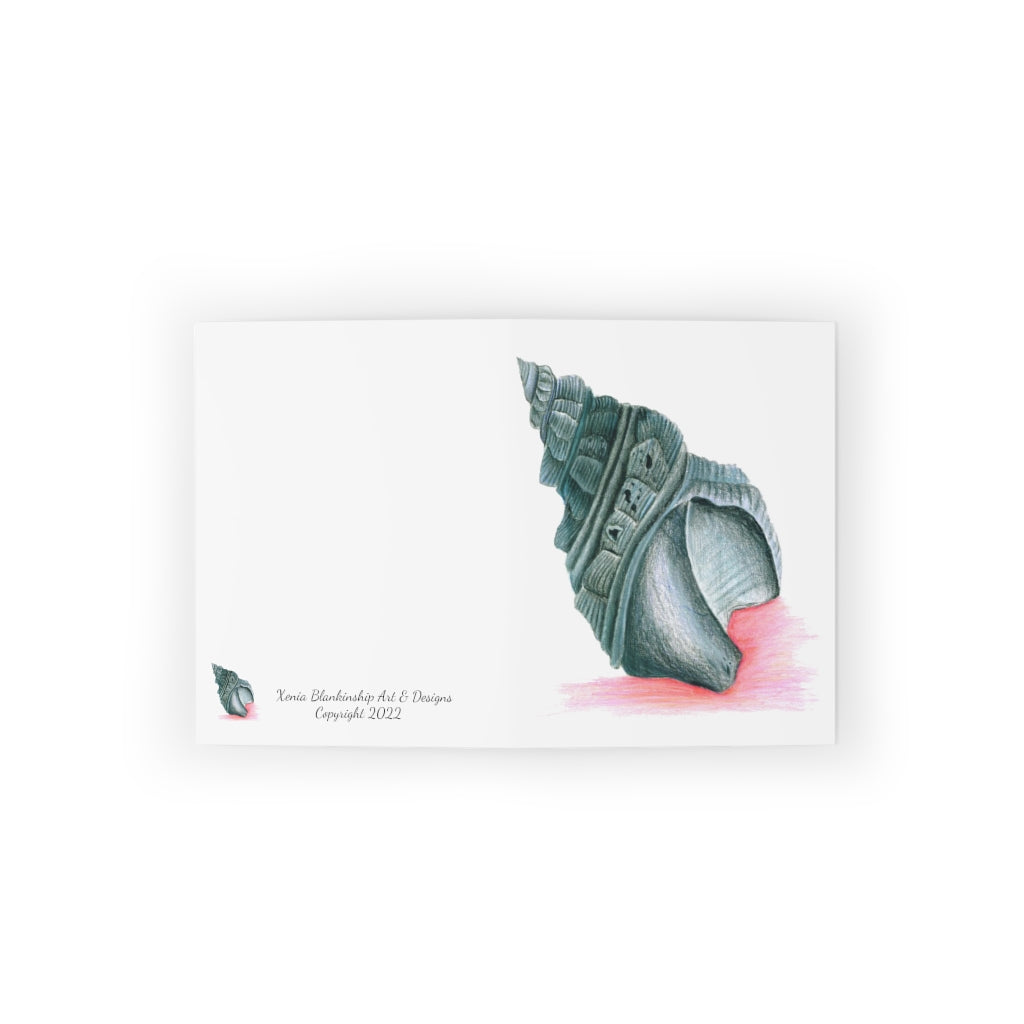 Black Seashell Greeting cards (8, 16, and 24 pcs)