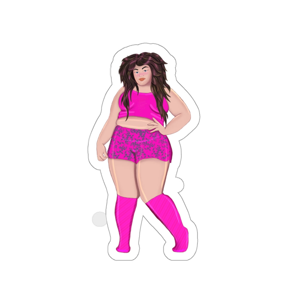 Plus Size Cutie Body Positivity Self Love Die-Cut Water Resistant Vinyl Stickers