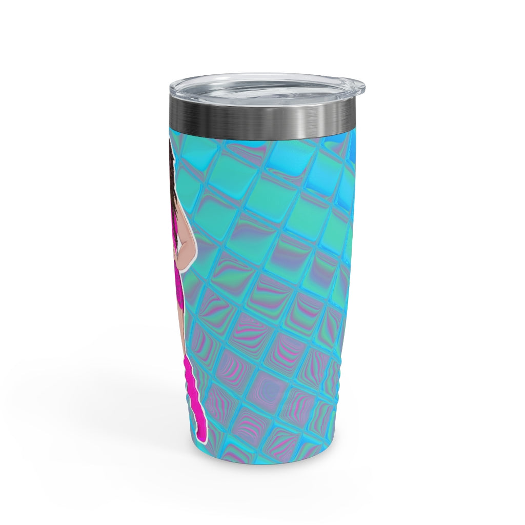 Plus Size Cutie Body Positive Plus Size Girl Ringneck Tumbler, 20oz