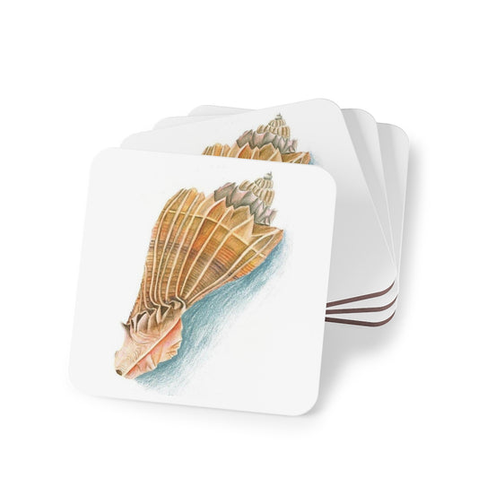 Georgia Beach Knobbed Whelk Shell Coasters