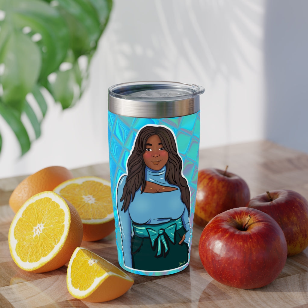 Plus Size Cutie Body Positive Plus Size Girl Ringneck Tumbler, 20oz