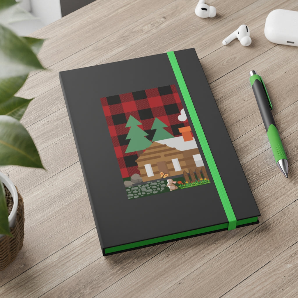 Cozy Cabin Lumber Jack Buffalo Plaid Aesthetic Color Contrast Notebook - Ruled